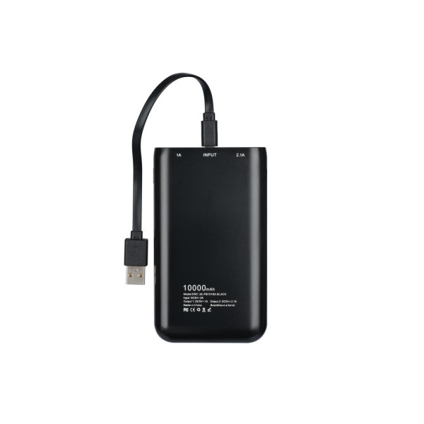 Портативное зарядное устройство 2Е 10000мА/ч, DC 5V, 2USB-1A&2.1A,4 LED indicator, черный